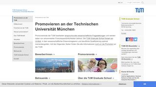 
                            4. TUM Graduate School: Promovieren an der Technischen Universität ...