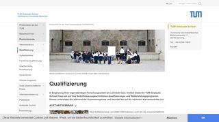 
                            10. TUM Graduate School: Qualifizierung