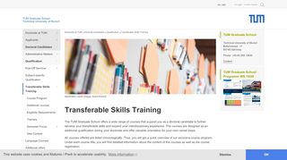 
                            11. TUM Graduate School: Transferable Skills Training