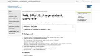 
                            4. TUM IT - CIO: E-Mail, Exchange, Webmail, Mailverteiler