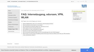 
                            1. TUM IT - CIO: Internetzugang, eduroam, VPN, WLAN