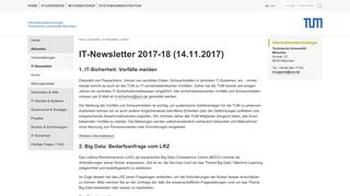 
                            5. TUM IT - CIO: IT-Newsletter 2017-18