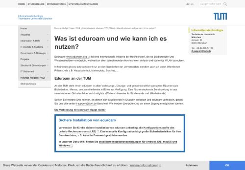 
                            3. TUM IT - CIO: Was ist eduroam und wie kann ich es nutzen?