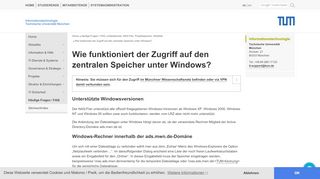 
                            1. TUM IT - CIO: Wie funktioniert der Zugriff auf den zentralen Speicher ...