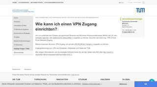 
                            10. TUM IT - CIO: Wie kann ich einen VPN Zugang einrichten?