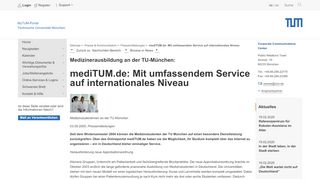 
                            5. TUM - mediTUM.de: Mit umfassendem Service auf internationales ...