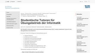 
                            13. TUM - Studentische Tutoren für Übungsbetrieb der Informatik