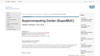 
                            5. TUM - Supercomputing Center (SuperMUC)