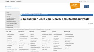 
                            11. TUM - UnivIS Fakultätsbeauftragte