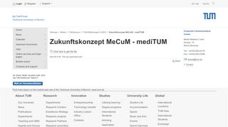 
                            6. TUM - Zukunftskonzept MeCuM - mediTUM - MyTUM-Portal ...