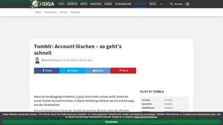 
                            13. Tumblr: Account löschen – so geht's schnell – GIGA