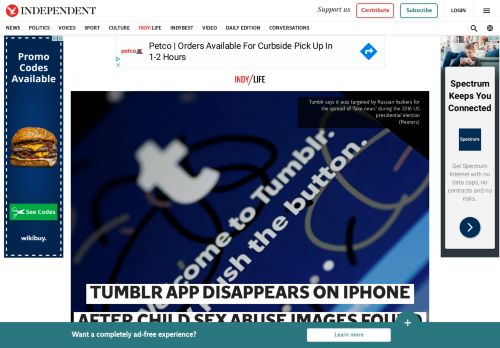 
                            3. Tumblr app disappears on iPhone after child sex abuse images found ...