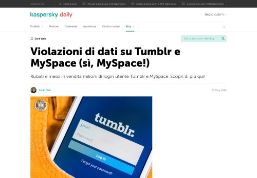 
                            13. Tumblr e MySpace vittime di violazioni di dati | Blog ufficiale di ...