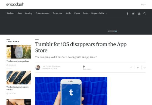 
                            11. Tumblr for iOS disappears from the App Store - Engadget