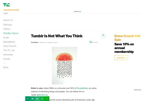 
                            12. Tumblr Is Not What You Think | TechCrunch