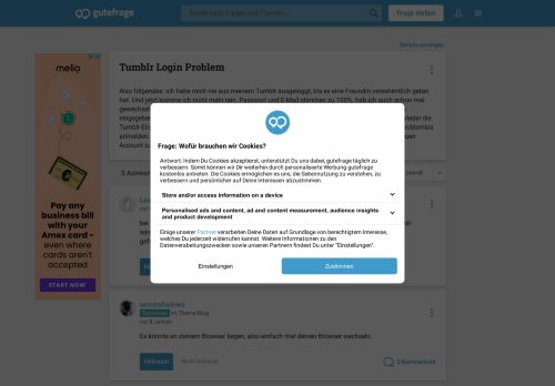 
                            5. Tumblr Login Problem (Internet, Website, Blog) - Gutefrage