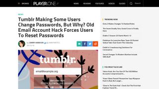 
                            13. Tumblr Making Some Users Change Passwords, But Why? Old Email ...