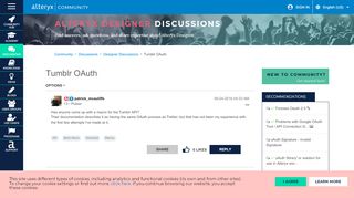 
                            11. Tumblr OAuth - Alteryx Community