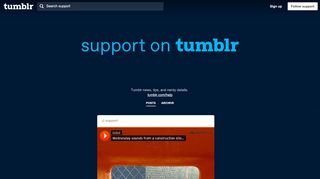 
                            8. Tumblr Support