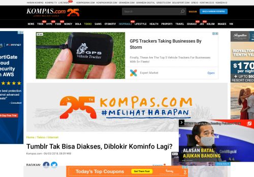 
                            4. Tumblr Tak Bisa Diakses, Diblokir Kominfo Lagi? - Kompas.com