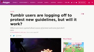 
                            10. Tumblr users are logging off to protest new guidelines, but will it ...