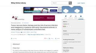 
                            12. Tumor necrosis factor therapy and the risk of serious ...