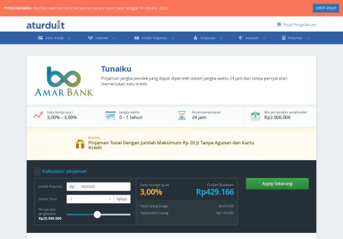 
                            8. Tunaiku - KTA Amar Bank | Penyetujuan Pinjaman Dalam 24 Jam