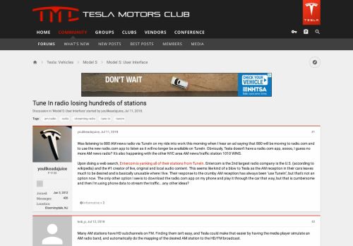 
                            11. Tune In radio losing hundreds of stations | Tesla Motors Club