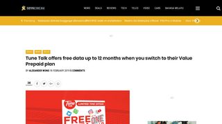 
                            9. Tune Talk offers free data up to 12 months when you switch ...