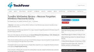 
                            10. TuneBro WinGeeker Review - Reset Forgotten Windows Passwords ...