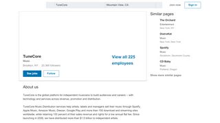 
                            10. TuneCore | LinkedIn