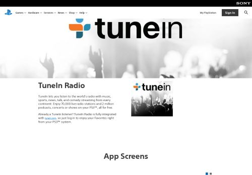 
                            10. TuneIn Radio App on PlayStation | PlayStation Network Entertainment