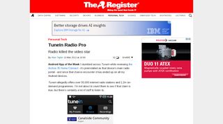 
                            5. TuneIn Radio Pro • The Register