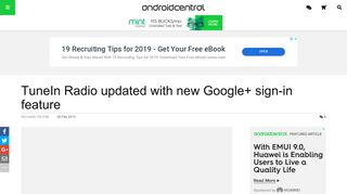 
                            12. TuneIn Radio updated with new Google+ sign-in feature | Android ...