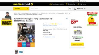 
                            11. Tuner NC+ Telewizja na kartę z Dekoderem HD 5800SXREC z ...