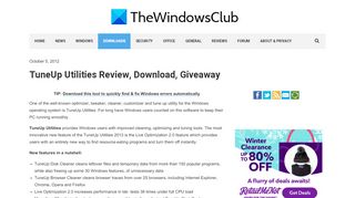 
                            7. TuneUp Utilities Review, Download - The Windows Club