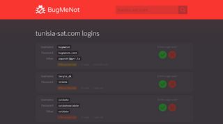 
                            5. tunisia-sat.com passwords - BugMeNot