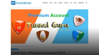 
                            2. Tunnel Guru VPN premium Account 2019 - February - TechinDroid.com