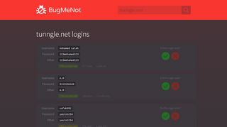 
                            13. tunngle.net passwords - BugMeNot