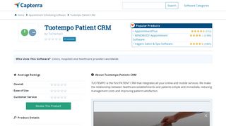 
                            12. Tuotempo Patient CRM Reviews and Pricing - 2019 - Capterra