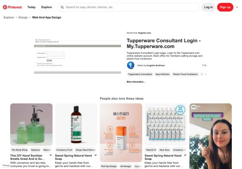 
                            7. Tupperware Consultant Login | Login Archives | Login page ... - Pinterest
