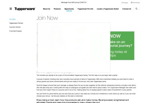 
                            9. Tupperware - Join Now - Opportunity