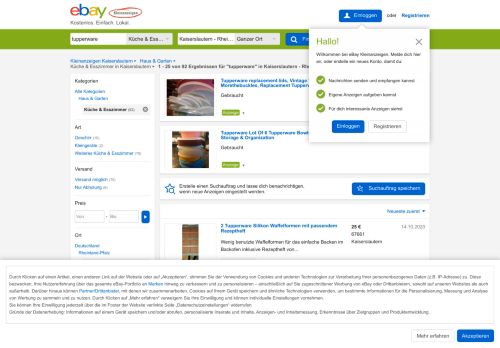 
                            8. Tupperware, Küche & Esszimmer in Kaiserslautern | eBay ...