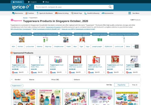 
                            7. Tupperware Singapore | BPA Free Water Bottles and Lunch Boxes