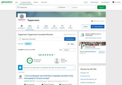 
                            12. Tupperware Tupperware Consultant Reviews | Glassdoor.ie