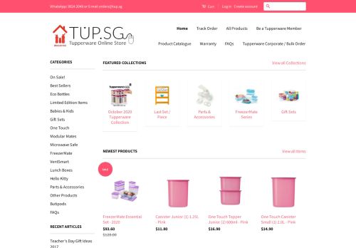 
                            5. TUP.SG: Get your Tupperware Products here in Singapore!