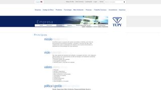 
                            9. TUPY - Empresa - Princípios