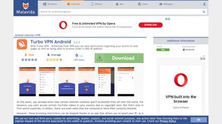 
                            8. Turbo VPN 2.8.0 - Download for Android APK Free - Malavida