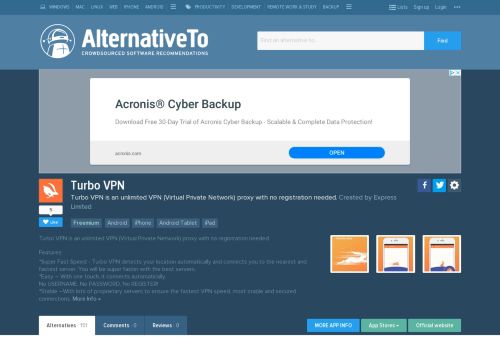 
                            11. Turbo VPN Alternatives and Similar Apps - AlternativeTo.net