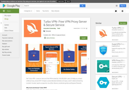 
                            2. Turbo VPN – Free Unlimited VPN & Secure Hotspot - Apps on ...